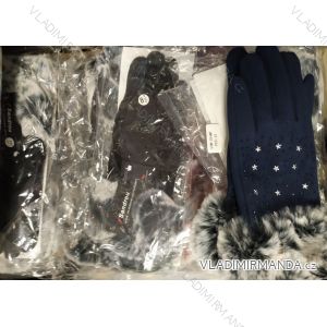 Women´s gloves warm with fur women (ONE SIZE) SANDROU SZM-294MT
