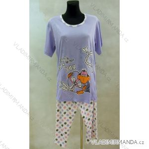 Pajamas Short Sleeve 3/4 Trousers Ladies Cotton Fashionable (m-3xl) VLOMOLLA SECRET 81082
