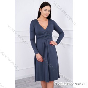 Cappuccino dress with a cut-out under the bust