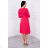 Dress with cut-out under the bust fuchsia