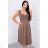 Dress with wide straps of cappuccino