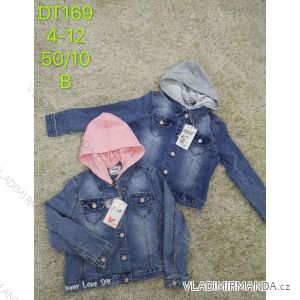 Jeans jacket with hood children adolescent girls (4-12 years) SAD SAD20DT169
