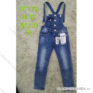 Jeans with bib children adolescent girls (4-12 years) SAD SAD20DT178

