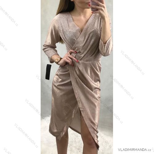 Elegant Sleeveless 3/4 Ball Sleeveless Shimmering Women's (uni s-m) ITALIAN FASHION IM920004