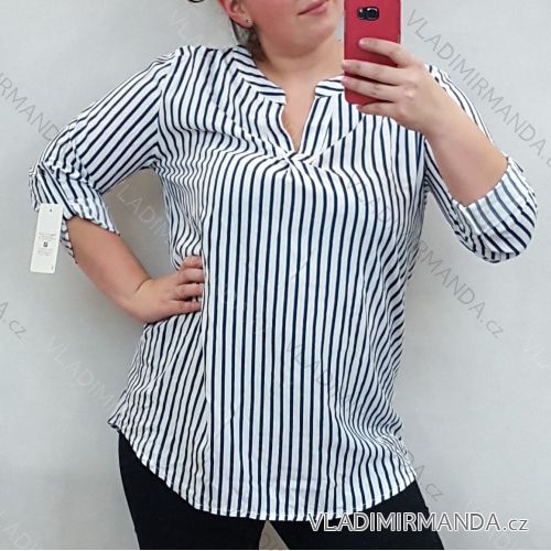 Blouse All Shirt 3/4 Long Sleeve Ladies (uni XL / 2XL) ITALIAN FASHION IM720035
