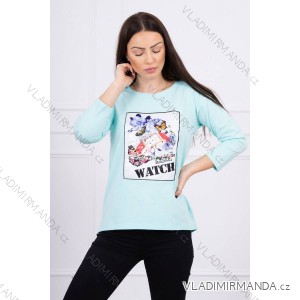 Blouse with 3D Watch graphics red