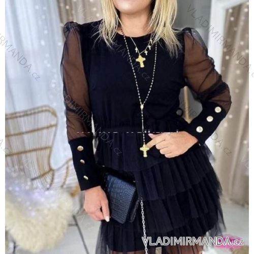 Long sleeve dress womens (uni s-m) ITALIAN FASHION IM1720004