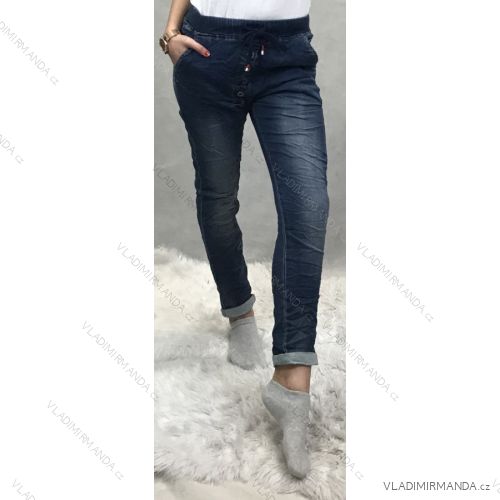 Jeans with laces women (xs-xl) ITALIAN FASHION IM5193D-9009