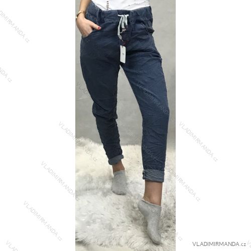 Jeans with laces women (xs-xl) ITALIAN FASHION IM5193D-9009
