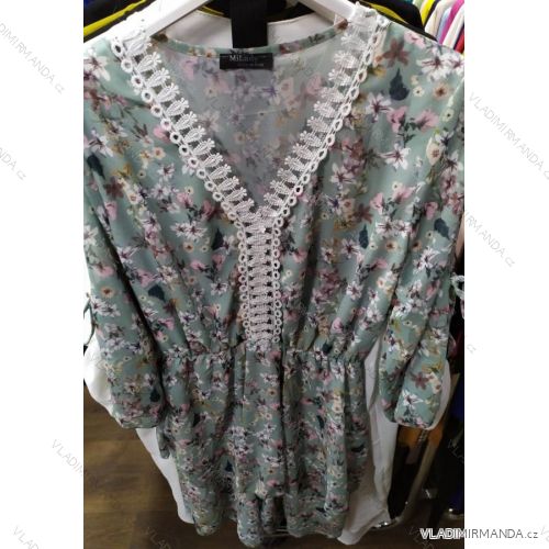 Summer Flowered Dress 3/4 SLEEVES women (uni s / m) ITALIAN FASHION IM920039
