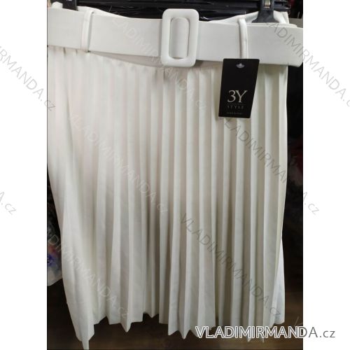 Women's Skirt Pleated White (uni s / m) ITALIAN FASHION IM920063
