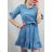 Denim short sleeve dress women (UNI S / M) ITALIAN FASHION IM920010
