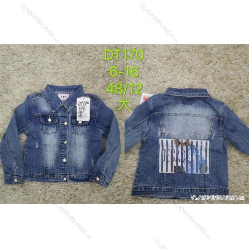Children's denim jacket for girls (6-16 years) SAD SAD20DT170