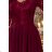 210-1 NICOLLE - lace neckline - burgundy color
