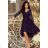 210-2 NICOLLE - lace neckline - navy blue
