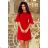 217-1 NEVA Trapezoidal dress - red
