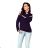 223-1 Comfortable sweatshirt with white shoulders - navy blue

