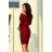 189-5 Sports dress with neckline - Burgundy color

