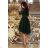 210-3 NICOLLE - lace neckline - dark green
