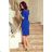 249-1 CASSIE - short sleeves dress - royal blue
