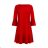 228-3 LUCY - Pleated Comfortable Dress - RED
