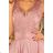 200-10 CHARLOTTE - Exclusive dress with lace neckline - lilac
