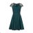 254-1 SILVIA Dress with lace inserts - green
