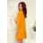 228-7 LUCY - Pleated Comfortable Dress - Mustard Color
