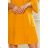 228-7 LUCY - Pleated Comfortable Dress - Mustard Color
