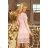 170-4 Lace Dress with Neckline - Pastel Pink
