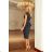 192-1 Elegant Midi Dress with Frill - Green

