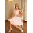 157-8 Dress MARTA with lace - peach
