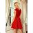 157-7 Dress MARTA with lace - red
