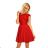 157-7 Dress MARTA with lace - red

