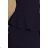 192-4 Elegant Midi Dress with Frill - Navy Blue
