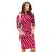 13-111 Sports dress with binding and pockets - burgundy + polka dots
