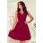 274-1 ANITA Frill dress - burgundy
