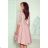 210-11 NICOLLE - lace neckline - powder pink
