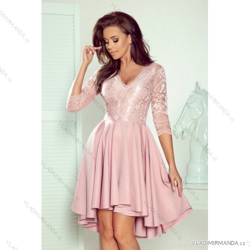 210-11 NICOLLE - lace neckline - powder pink
