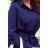 288-1 Shirt Dress with Buttons - Dark Blue

