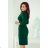 KELLY Elegant dress with a neckline - GREEN
