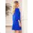 228-8 LUCY - Pleated Comfortable Dress - Royal Blue
