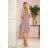 296-1 VICTORIA A trapezoidal dress with a colorful pattern
