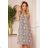 296-1 VICTORIA A trapezoidal dress with a colorful pattern
