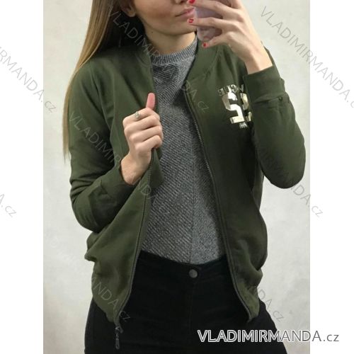 Sweatshirt thin zipper women (uni s-m) TURKISH FASHION IMT20013 red
