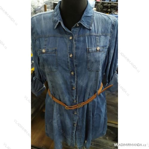 Women's denim long sleeve dress oversized (xl-4xl) MA120010