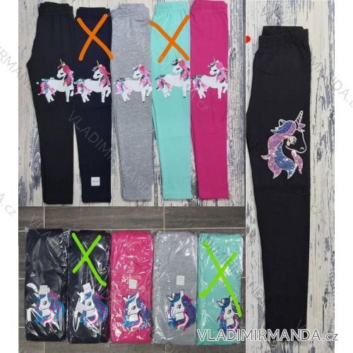 Leggings long with girls' sequins (140-164) TURKISH PRODUCTION TVB20012
