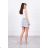 Stretched denim skirt with longer front S / ML / XL