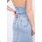 Stretch denim dress tied at the neck S / ML / XL