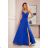 299-3 CHIARA Elegant Maxi Dress with Straps - Royal Blue
